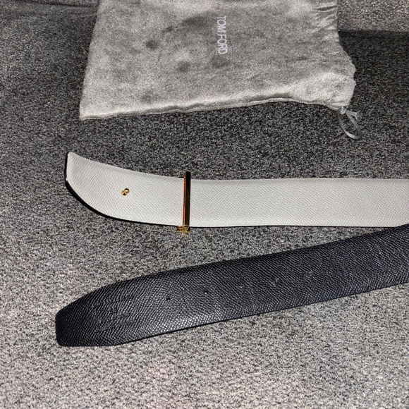 Tom Ford 2 tone reversible logo Belt women’s Size 85 - Picture 4 of 10